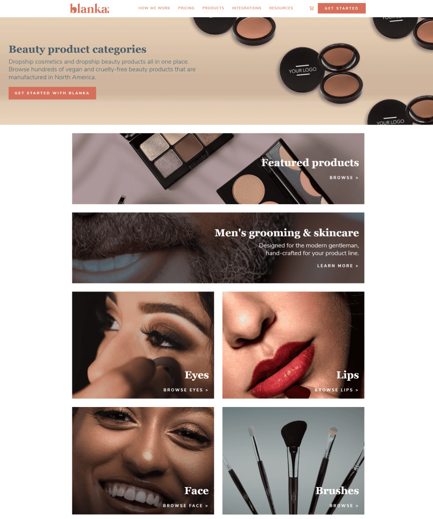 Blanka Beauty product categories