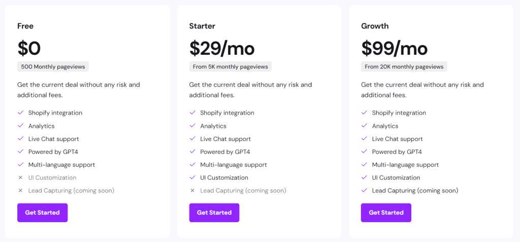 Commerce AI pricing