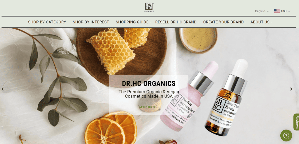 DR HC Cosmetics Lab homepage