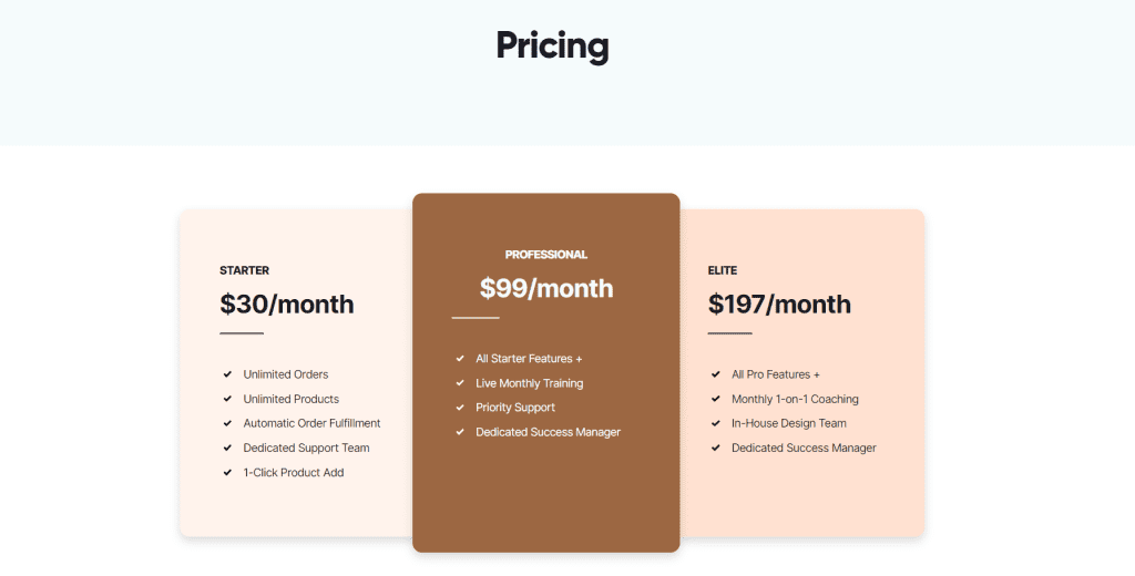 Dripshipper pricing