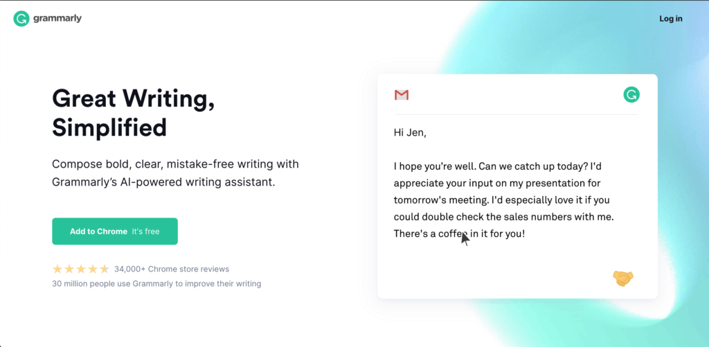 Grammarly homepage