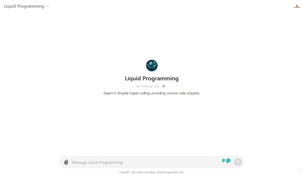 Liquid programming GPT