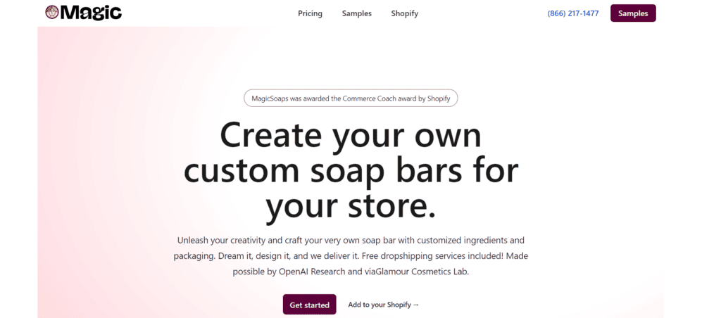 MagicSoaps homepage