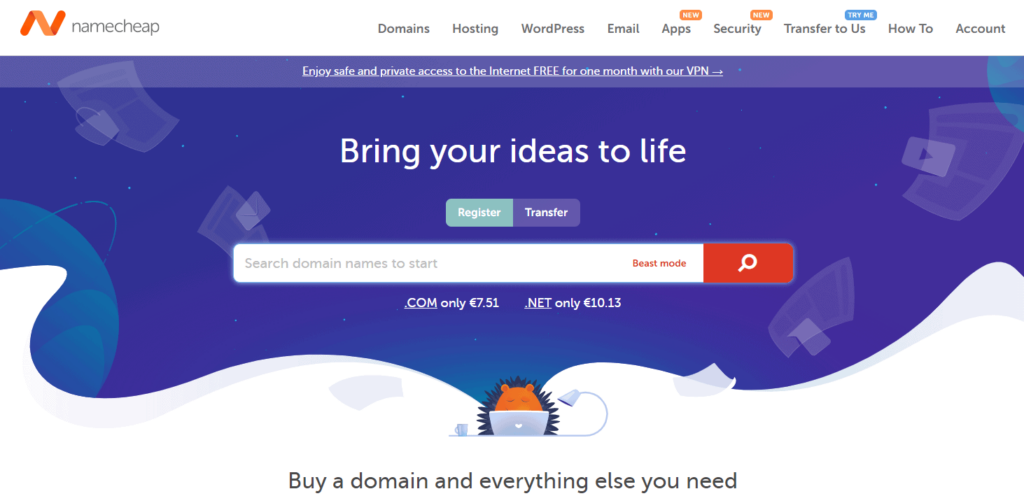 Shopify Dropshipping: Create Your Own Store | Register your domain name at Namecheap