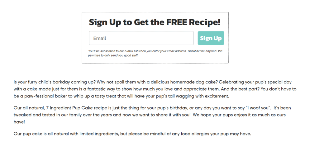 Pawsitive Vibes Free Recipe