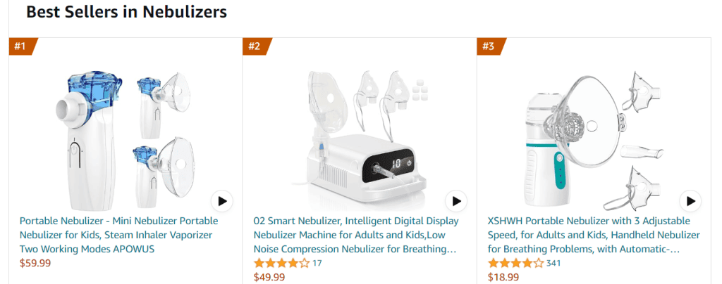 Portable nebulizers best sellers Amazon