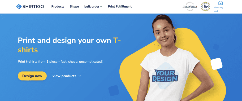 shirtigo homepage