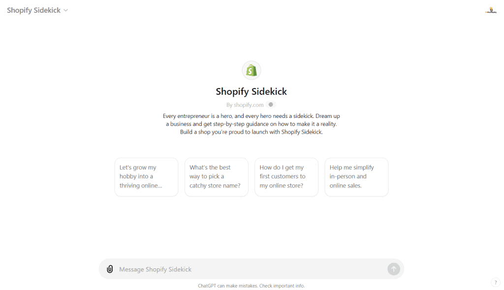 Shopify Sidekick GPT