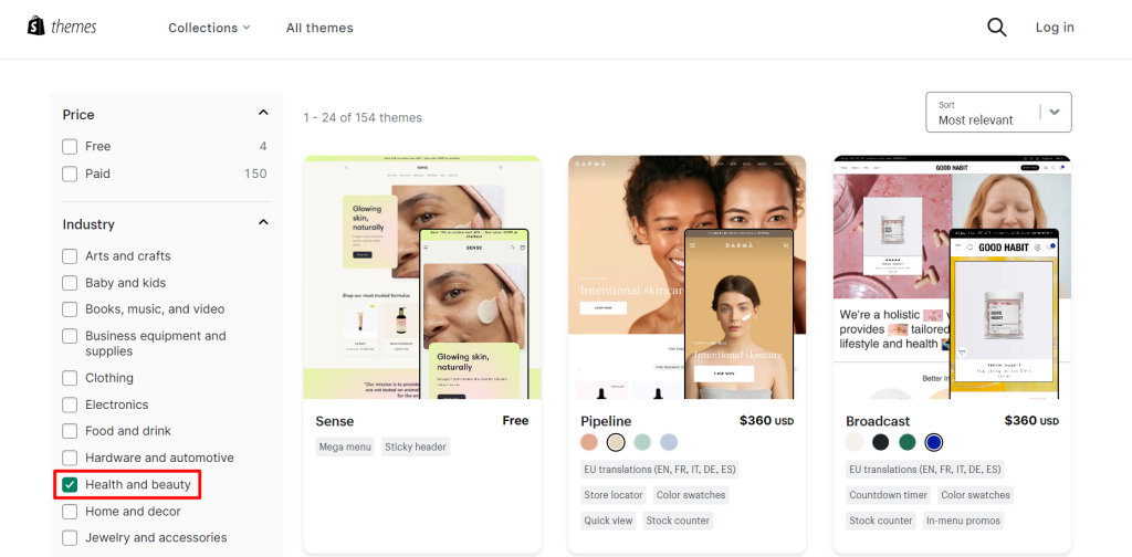 Shopify Health and beauty themes