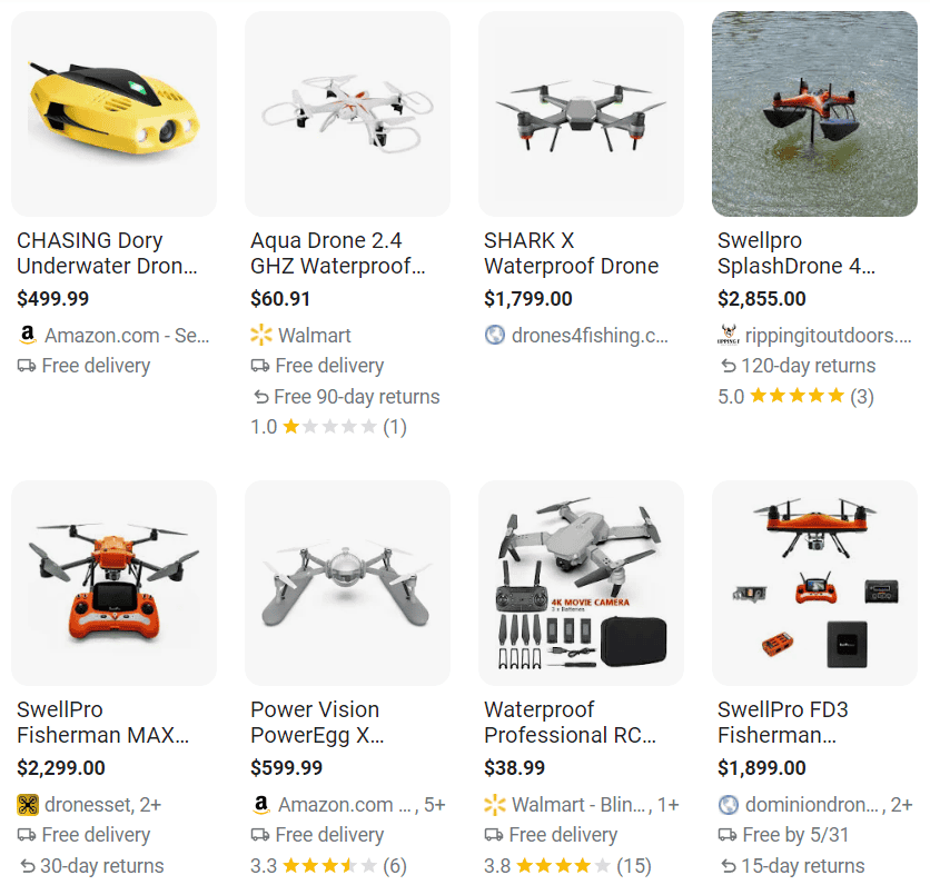 Waterproof drones